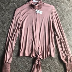 Express silky blouse with keyhole cutout   Size S